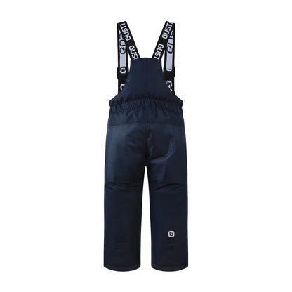 Habit de neige Izzy - Gusti bleu marine pour enfant, pantalon à bretelles réglables, vue de face