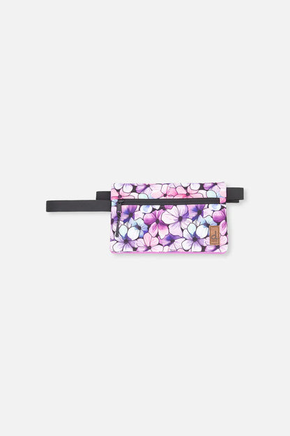 Étui à crayon noir imprimé fleurs - Deux Par Deux