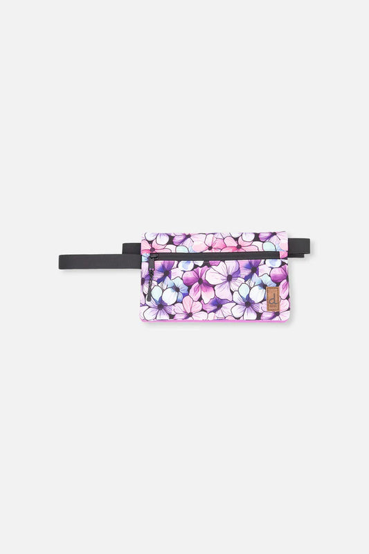 Étui à crayon noir imprimé fleurs - Deux Par Deux