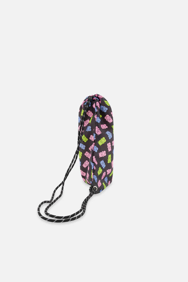 Sac à cordon noir imprimé jujubes - Deux Par Deux