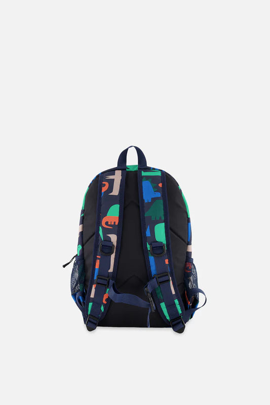 Sac à dos bleu marine imprimé dinosaures - Deux Par Deux
