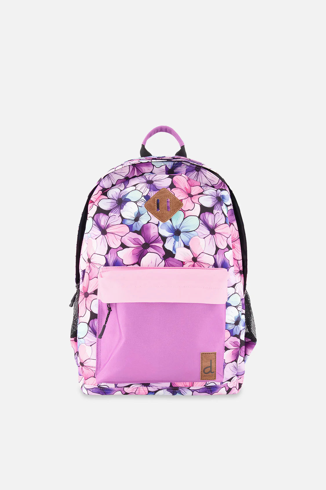 Sac à dos noir imprimé fleurs - Deux Par Deux