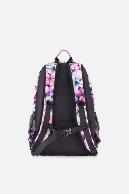 Sac à dos noir imprimé fleurs - Deux Par Deux