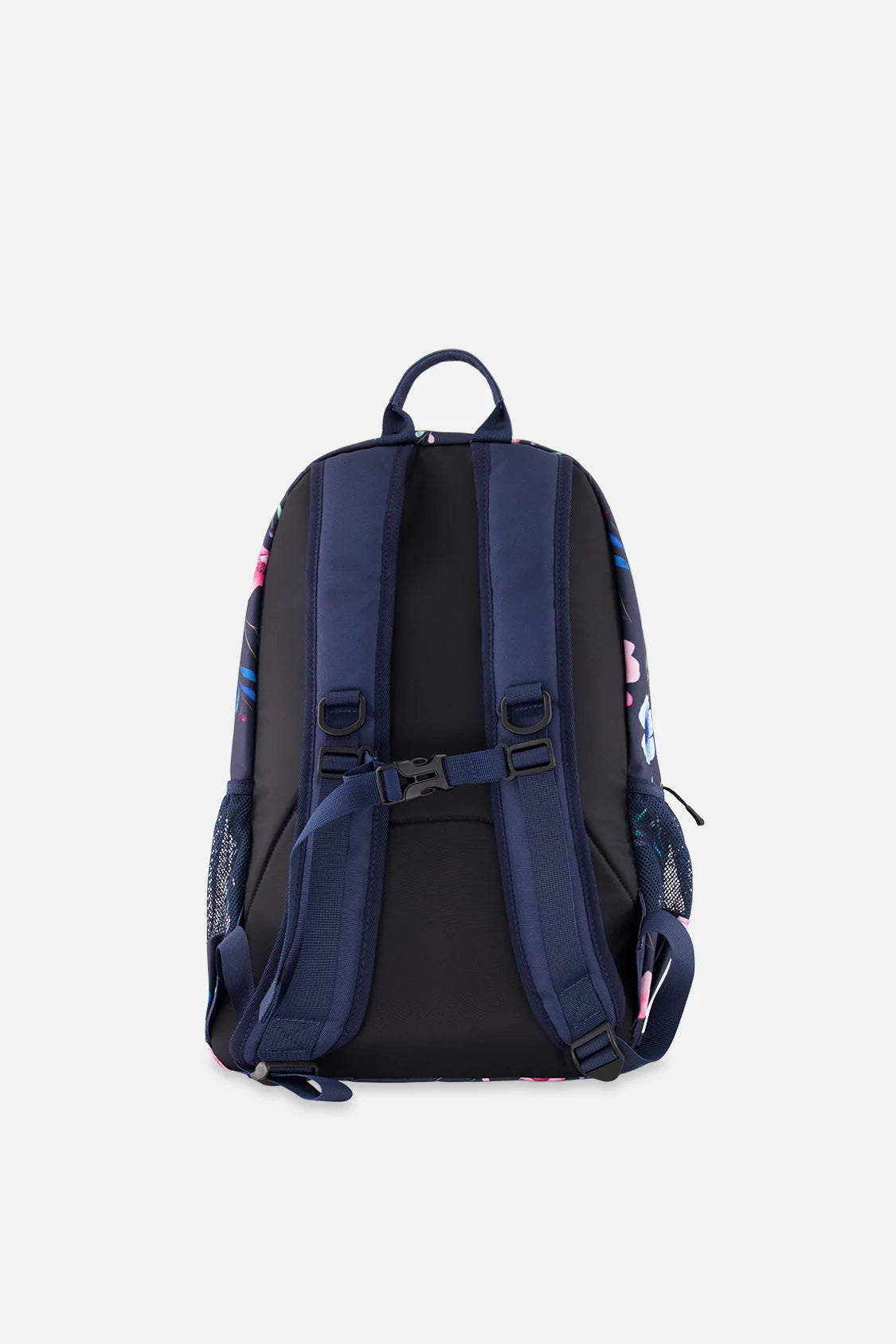 Sac à dos bleu imprimé fleurs - Deux Par Deux