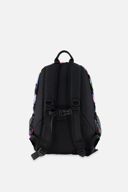 Sac à dos noir imprimé cœurs - Deux Par Deux