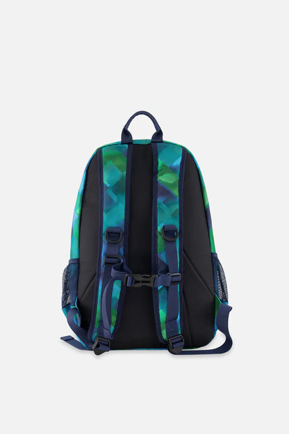 Sac à dos bleu imprimé losanges - Deux Par Deux
