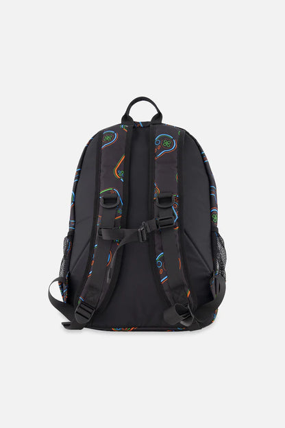 Sac à dos noir imprimé manettes - Deux Par Deux