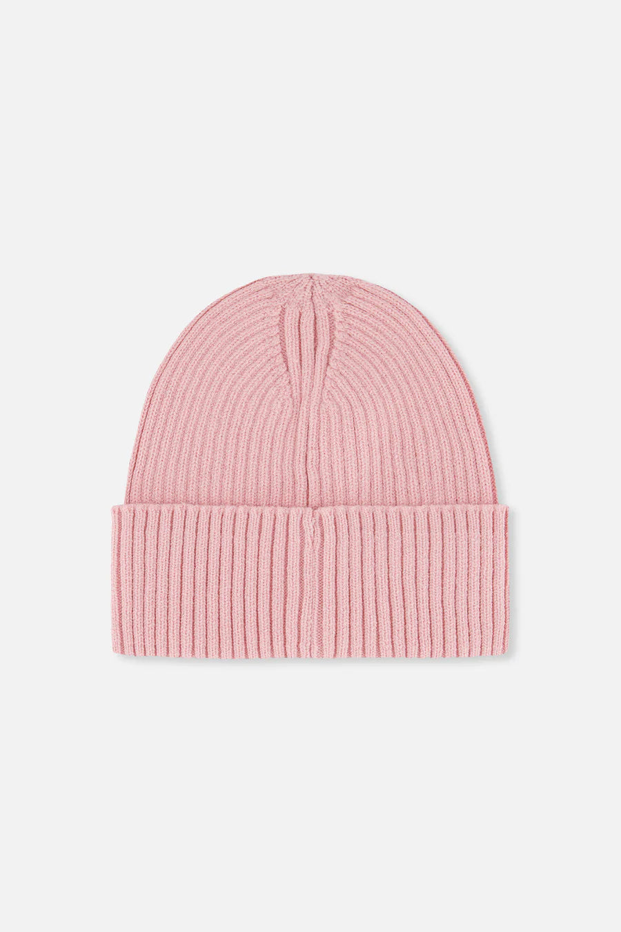 Tuque Mi-Saison - Deux Par Deux rose en tricot côtelé pour enfant, matière douce, vue de face sur fond clair.