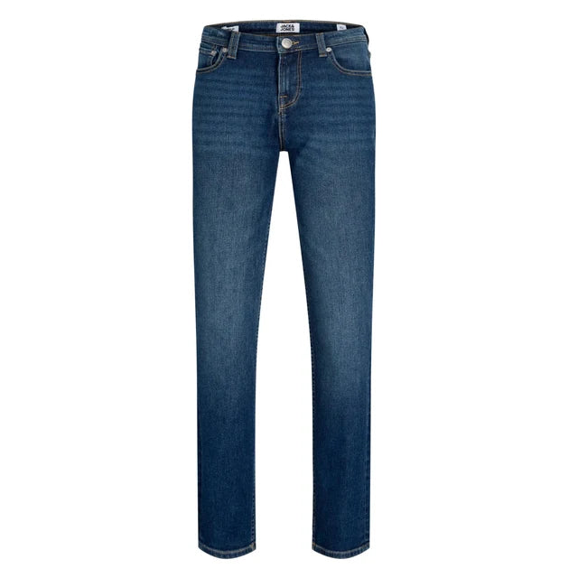 Jeans - Jack & Jones en denim bleu foncé à coupe droite pour enfant vue de face