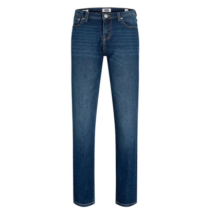 Jeans - Jack & Jones en denim bleu foncé à coupe droite pour enfant vue de face