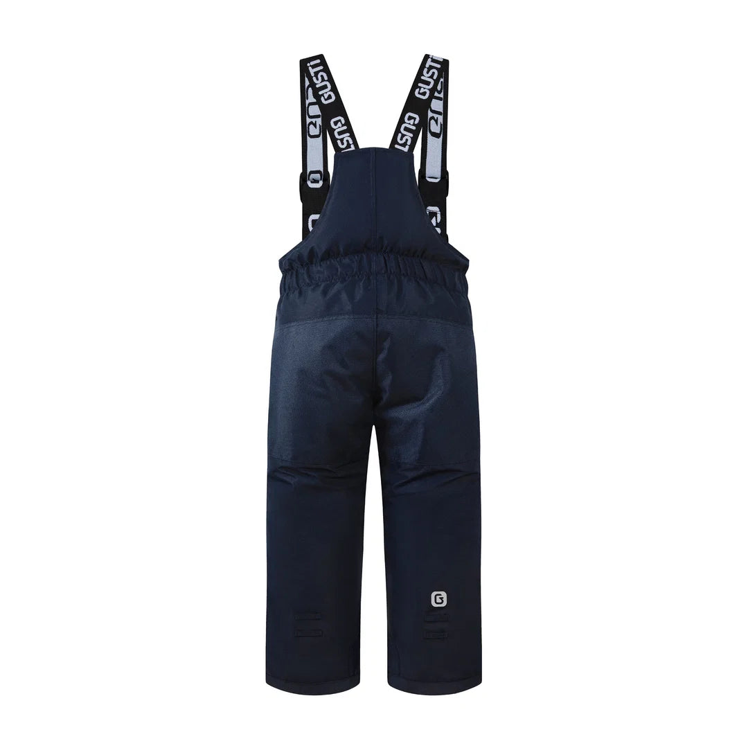 Habit de neige Jolie - Gusti pantalon de neige bleu marine à bretelles pour enfant vue de face