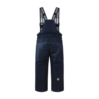 Habit de neige Jolie - Gusti pantalon de neige bleu marine à bretelles pour enfant vue de face