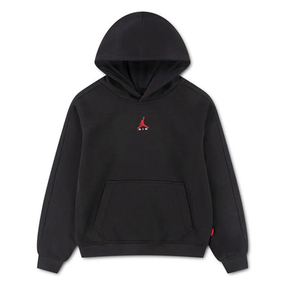 Hoodie Brooklyn Fleece - Jordan noir en molleton, à capuche et poche kangourou, vue de face