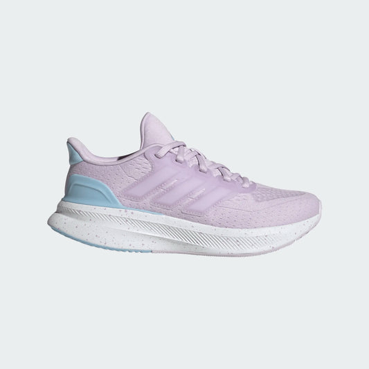 Espadrilles UltraRun 5 - Adidas violettes et bleues, mesh léger, semelle blanche, pour enfant, vue de profil droit