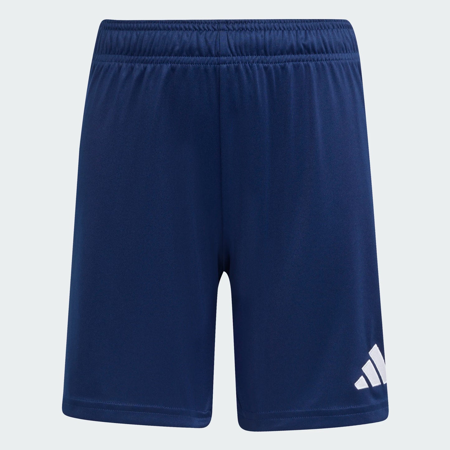 Short ENT26 SHO - Adidas bleu marine en polyester recyclé, taille ajustable, vue de face, short enfant garçon sportif