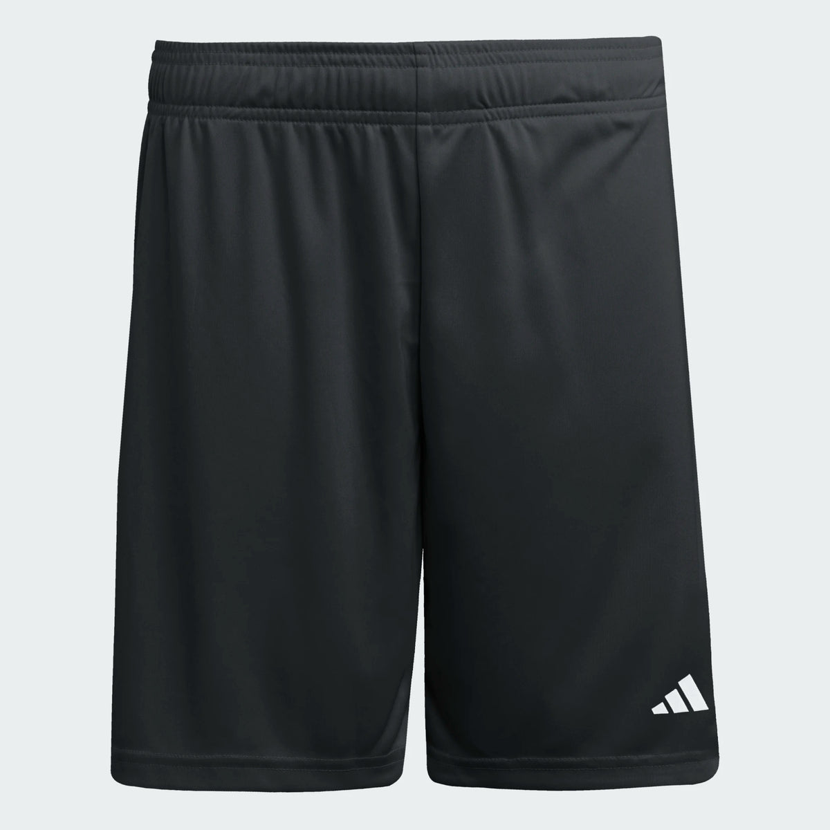Short Extrada 26 - Adidas, short de sport noir à taille élastique, logo blanc, vue de face pour enfant ou adolescent