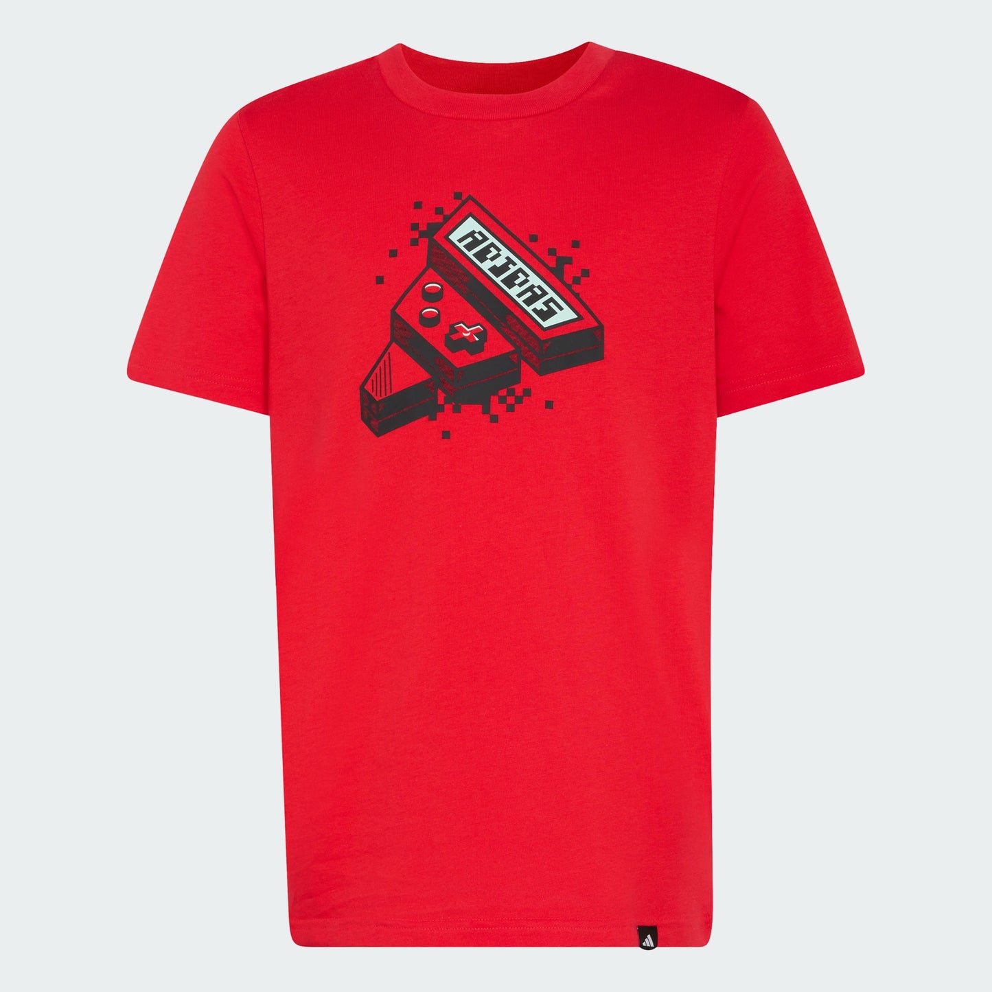 T-Shirt GAMING GRAPHIC - Adidas rouge avec imprimé manette pixelisée, vue galerie position 1, format carré 2000x2000