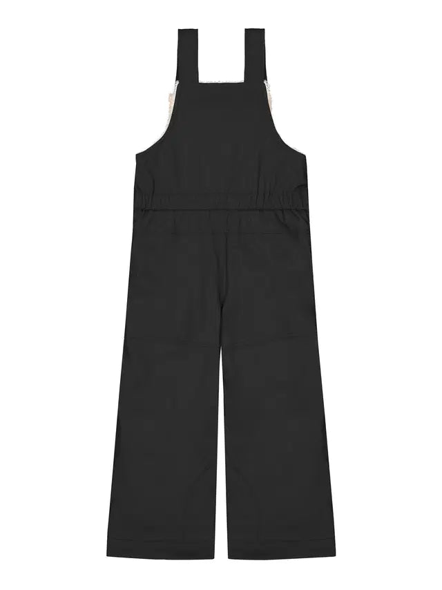 Salopette de neige Snowy - Picture noire pour enfant, coupe ample, vue de face
