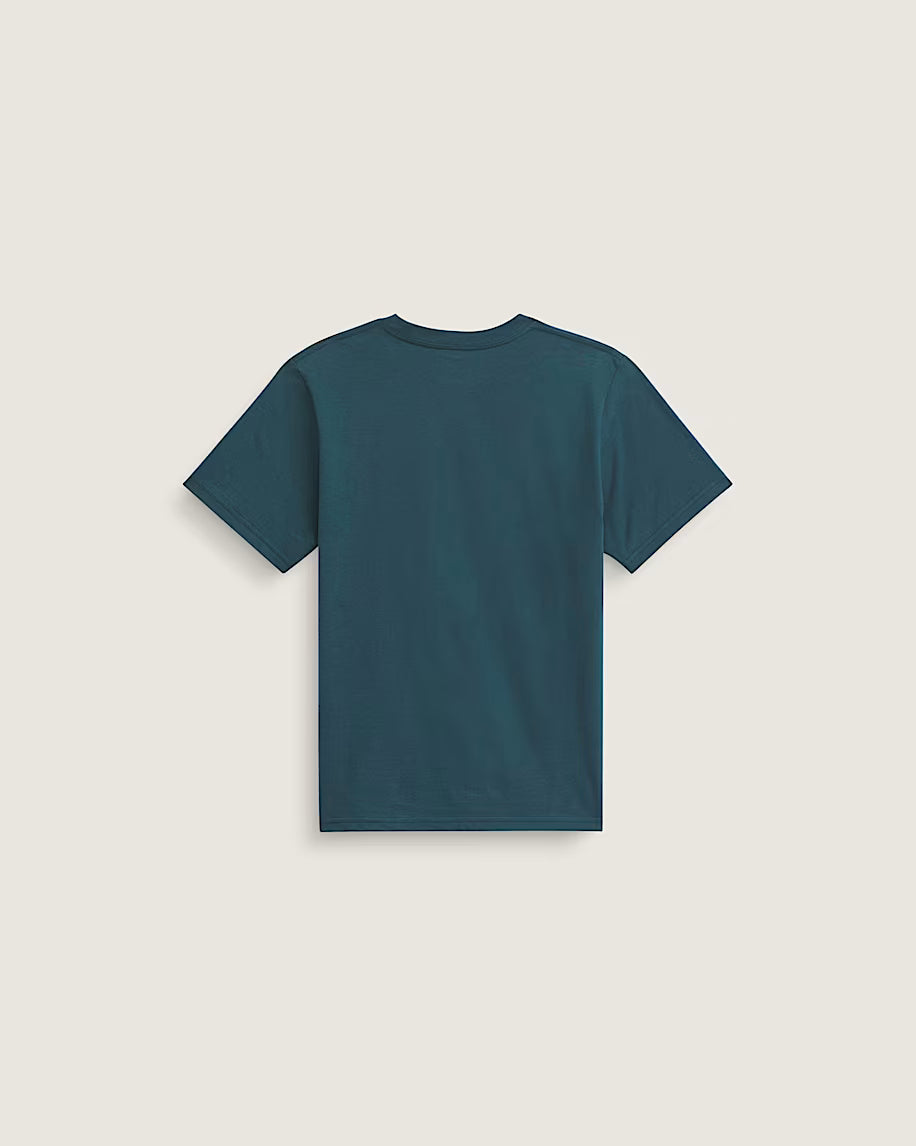 T-Shirt - Vans en coton 100% bleu foncé, style classique manches courtes, vue de dos, adulte unisexe.