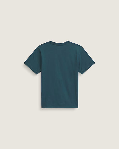 T-Shirt - Vans en coton 100% bleu foncé, style classique manches courtes, vue de dos, adulte unisexe.