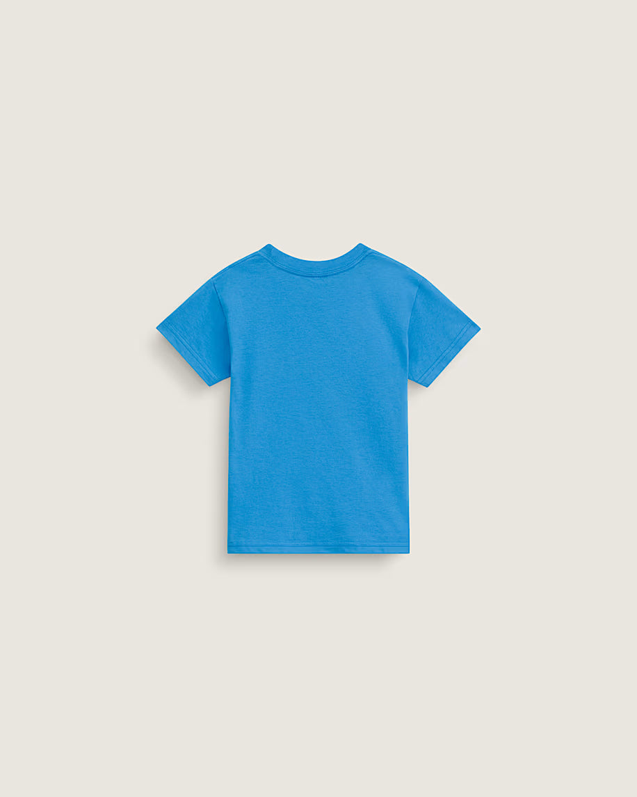 T-Shirt Formula V66 - Vans bleu en coton 100% pour enfant, vue de dos avec manches courtes design simple
