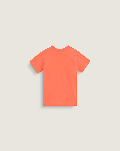T-Shirt Formula V66 - Vans orange uni en coton 100% pour enfant vue de dos simple et épurée