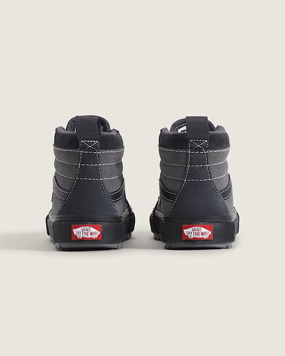 Bottilons Mi-Saison Sk8-Hi Isolé - Vans noirs montants avec coutures contrastées et semelles en caoutchouc vue de dos