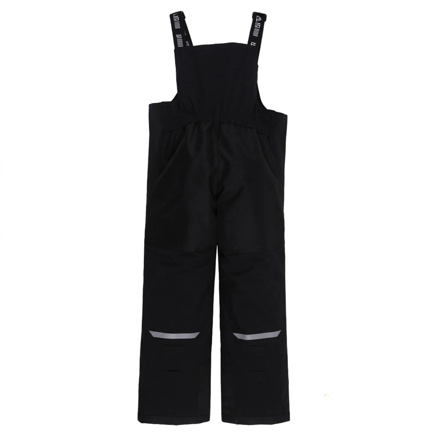 Salopette de neige Maxifit - Nanö noire en textile imperméable, style pantalon avec bretelles réglables, pour enfant, vue de dos.