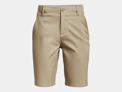 Short UA Showdown - Under Armour short beige tissé léger, taille extensible, vue de face, pour homme adulte.