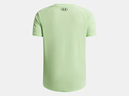 T-Shirt UA Tech™ 2.0 - Under Armour vert clair en polyester, coupe droite, vue de dos sur fond blanc.