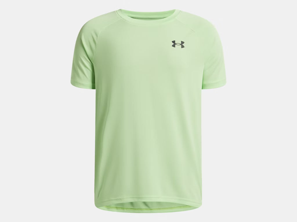 T-Shirt UA Tech™ 2.0 - Under Armour vert clair en polyester, style sport, coupe droite, vue de face.
