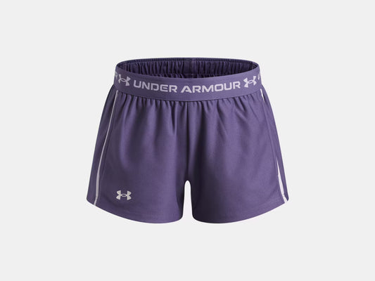 Short UA Tech™ Match - Under Armour short violet en tissu technique, taille élastique logo, vue de face