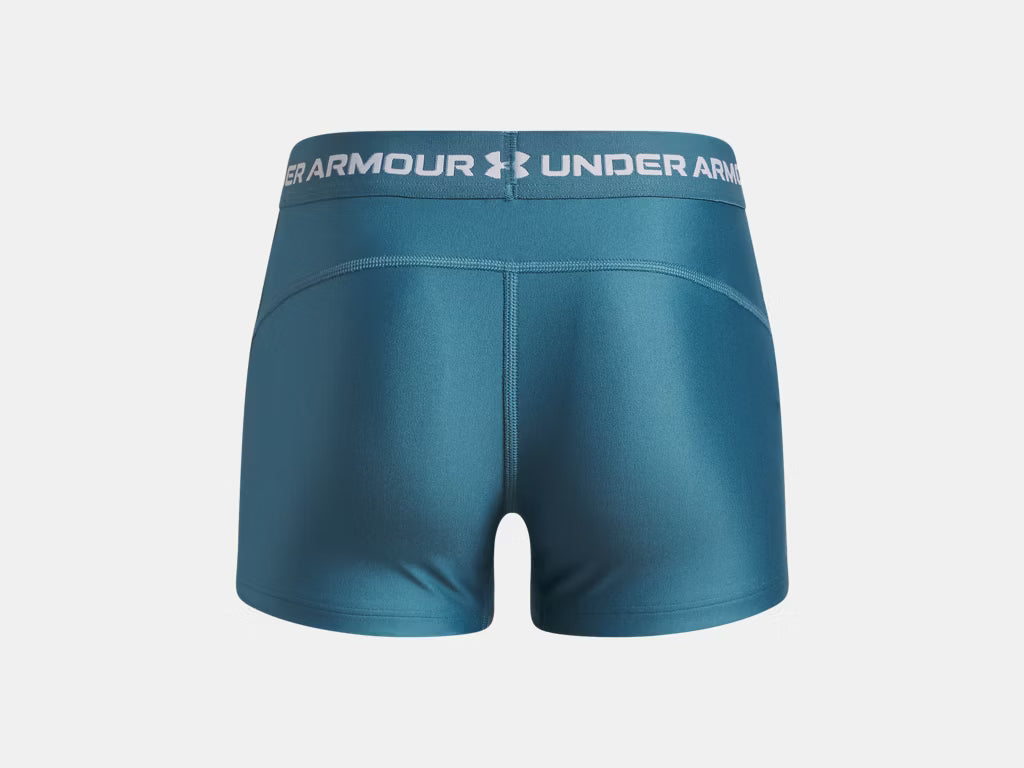 Short HeatGear® Shorty - Under Armour bleu marine en polyester et élasthanne, vue de dos, taille adulte.