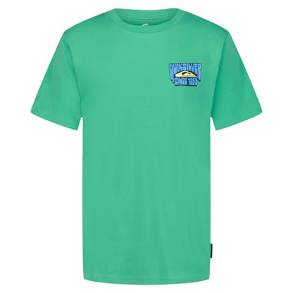 T-Shirt - Quiksilver vert en coton 100% avec logo bleu sur poitrine position galerie 1 carrée 430x430