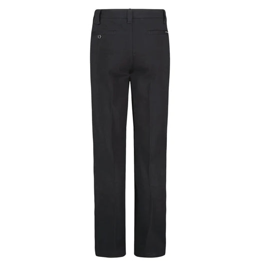 Pantalon - Quiksilver noir en tissu uni, coupe droite, vue de dos, pour homme adulte.