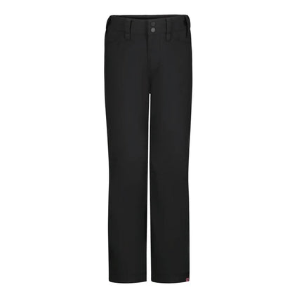 Pantalon de neige - Roxy noir unisexe en tissu technique imperméable, coupe droite, vue de face sur fond blanc.
