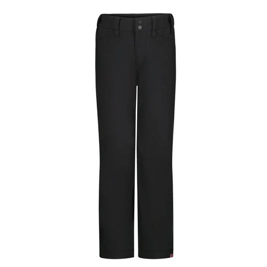Pantalon de neige - Roxy noir unisexe en tissu technique imperméable, coupe droite, vue de face sur fond blanc.