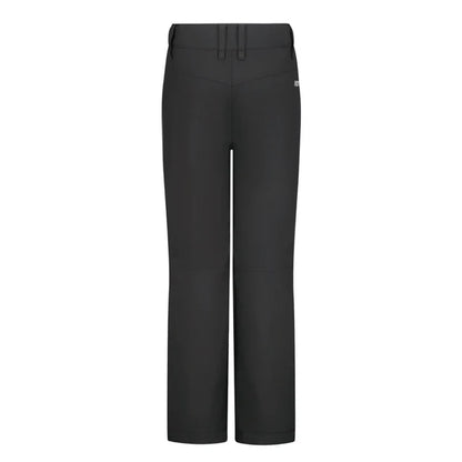Pantalon de neige - Roxy noir en tissu technique imperméable, coupe droite, pour enfant, vue de face sur fond blanc.