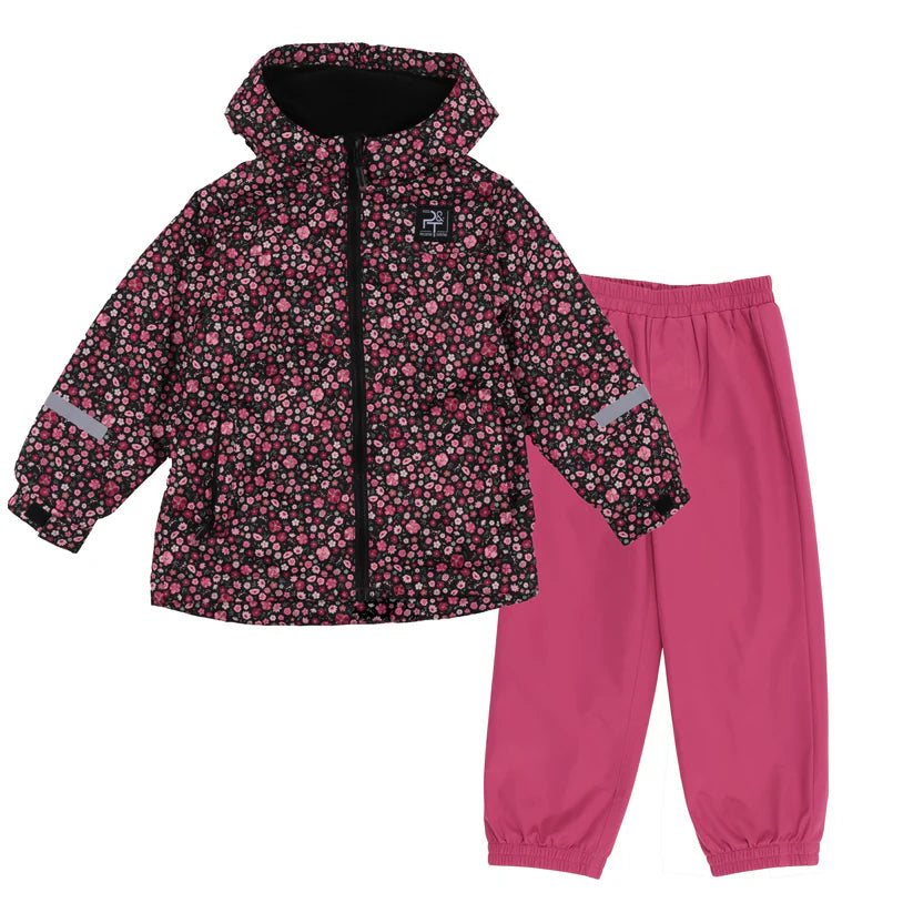Ensemble Mi-Saison - Peluche & Tartine imperméable avec capuchon, fermeture YKK® et éléments réfléchissants pour enfant.