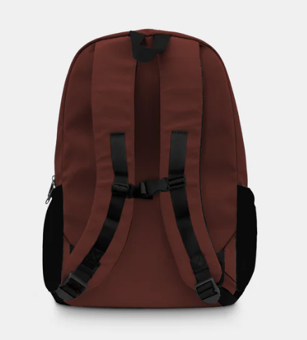 Sac à dos Colorblock 26L - Headster, marron et noir, style simple en polyester, vue de dos.