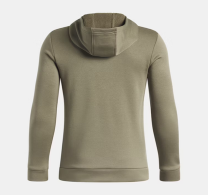 Hoodie Armour Fleece® Big Logo - Under Armour vert kaki à capuche et manches longues, vue de dos