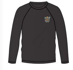 Chandail U.V - Northcoast noir à manches longues avec logo coloré devant, style casual, vue de face.