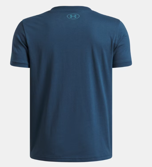 T-Shirt UA Boxed Sports - Under Armour bleu marine en coton polyester, manches courtes, vue de dos adulte homme