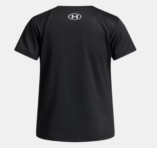 T-Shirt UA Tech™ - Under Armour noir en polyester, vue de dos, coupe classique pour garçon enfant.