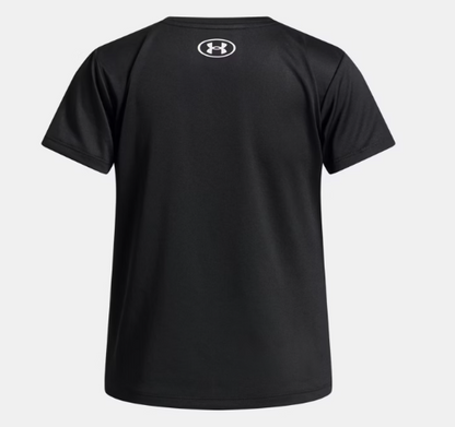 T-Shirt UA Tech™ - Under Armour noir en polyester, vue de dos, coupe classique pour garçon enfant.