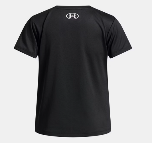 T-Shirt UA Tech™ - Under Armour noir en polyester, vue de dos, coupe classique pour garçon enfant.