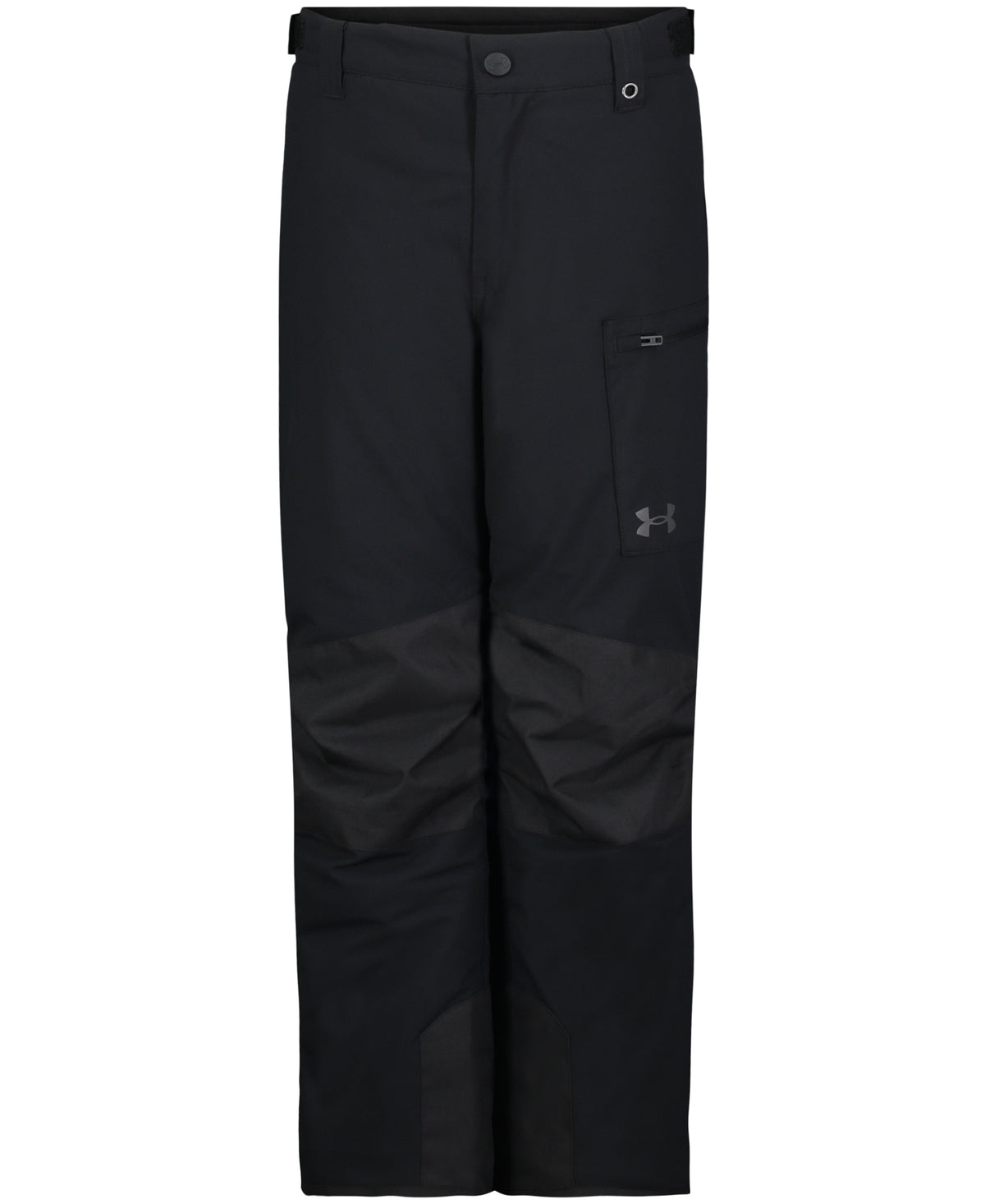 Salopette de neige - Under Armour noire à jambes longues avec renforts aux genoux, vue de face
