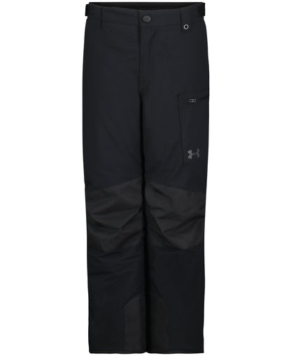 Salopette de neige - Under Armour noire à jambes longues avec renforts aux genoux, vue de face