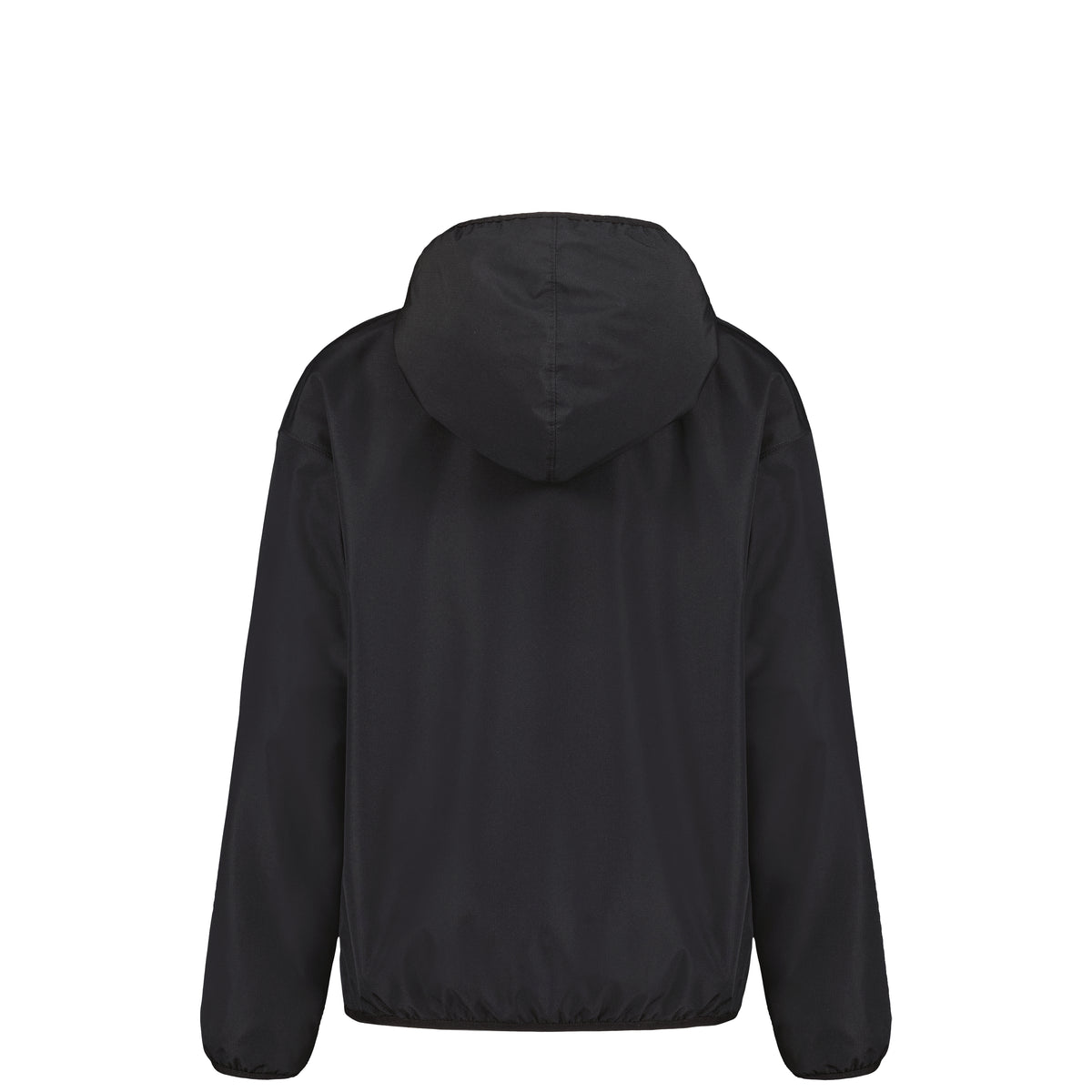 Manteau Mi-Saison - Under Armour noir à capuche avec manches longues et ourlet élastiqué vue de dos