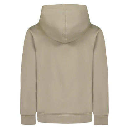 Hoodie - Under Armour beige en tissu doux, style simple à capuche, pour enfant, vue de dos.